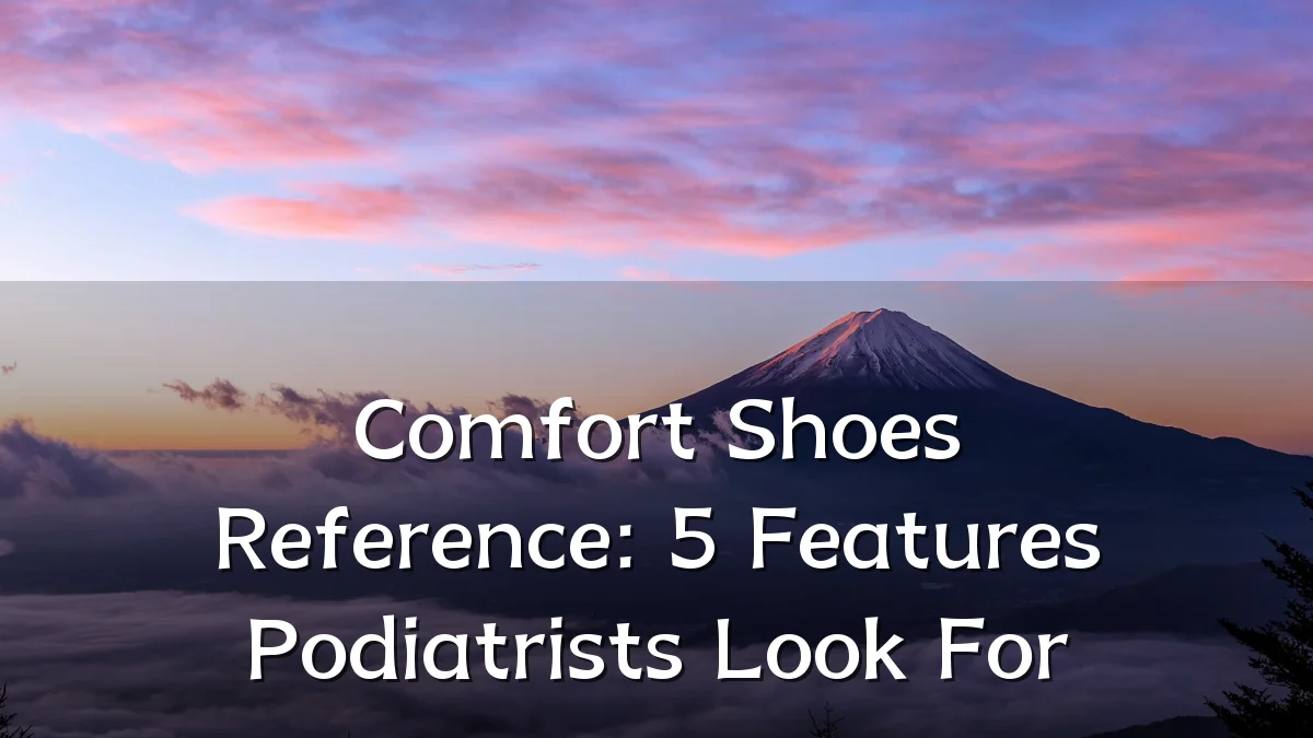 Comfort Shoes Reference: 5 Features Podiatrists Look For