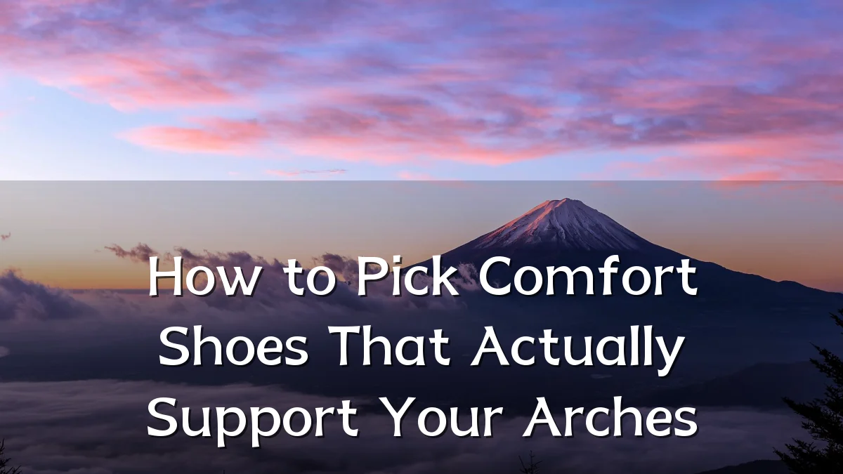 How to Pick Comfort Shoes That Actually Support Your Arches